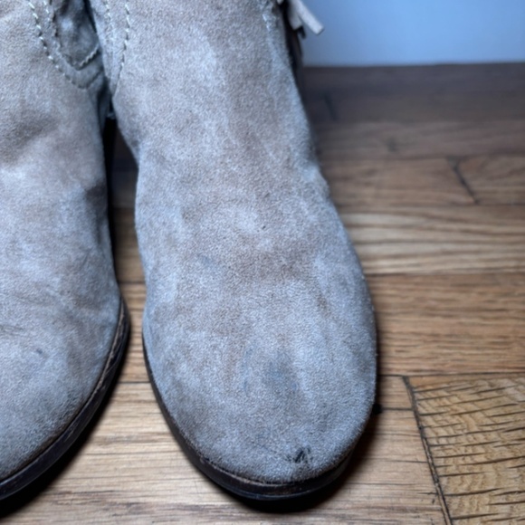 Sam Edelman Suede Fringe Ankle Boots Size 7M - Picture 8 of 13